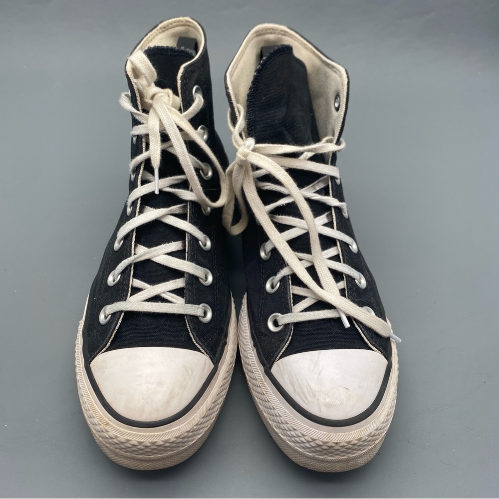 Converse All Star Chuck Taylor High Top Black Sneakers Sz Women 8 - Picture 2 of 10